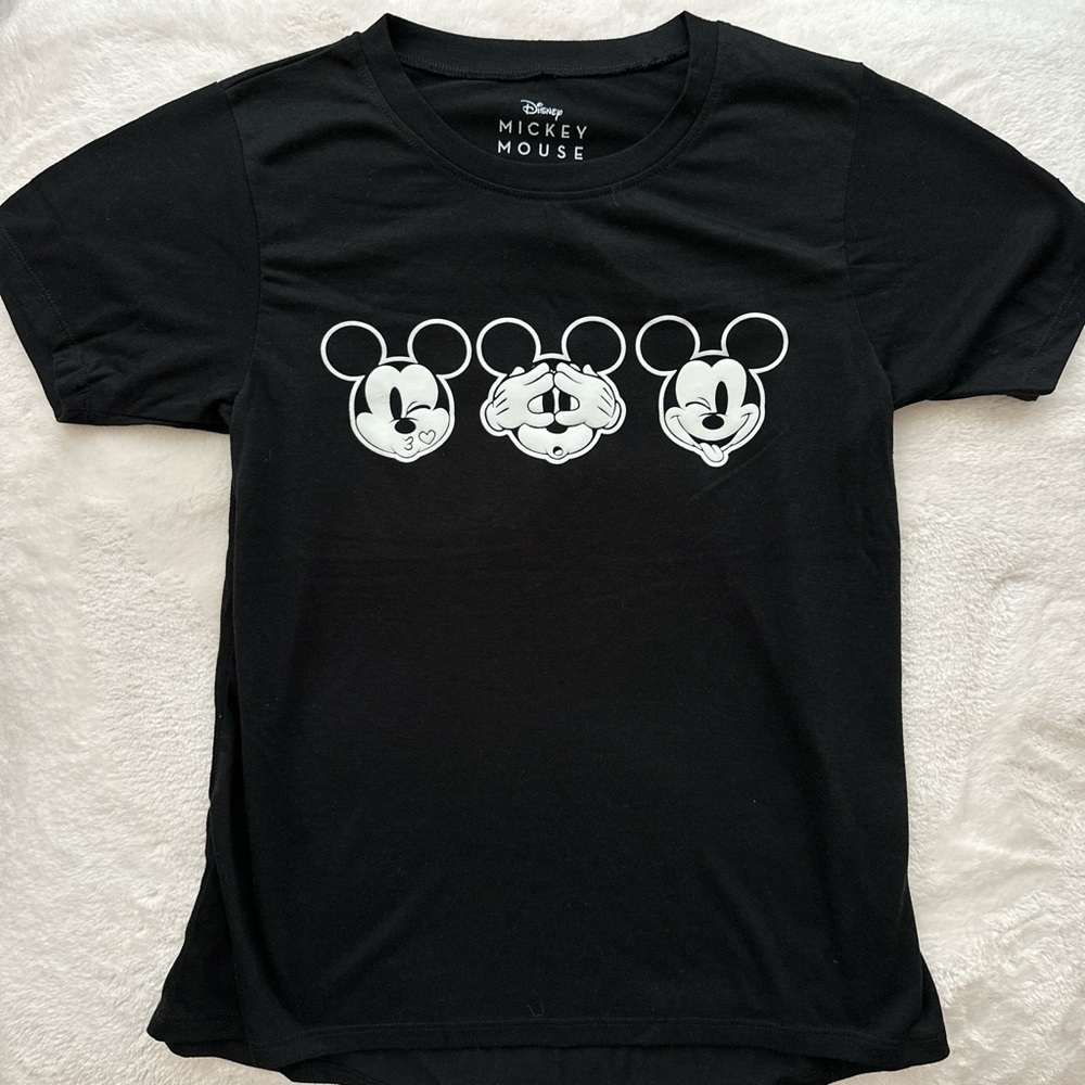 Disney Black Mickey Mouse Short Sleeve Tee